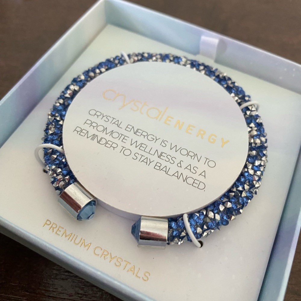 Blue Crystal Cuff Bracelet